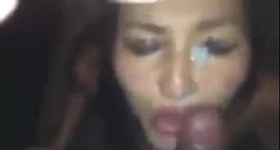 Пьяная бурятка получает камшот от кавказца